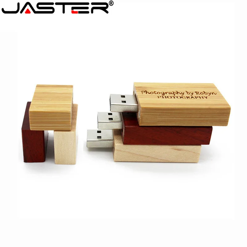 Jaster логотип на заказ квадратный деревянный USB флеш-накопитель Флешка 64 ГБ 32 ГБ 16 ГБ 8 ГБ U диск карта памяти Фотография Свадебные подарки