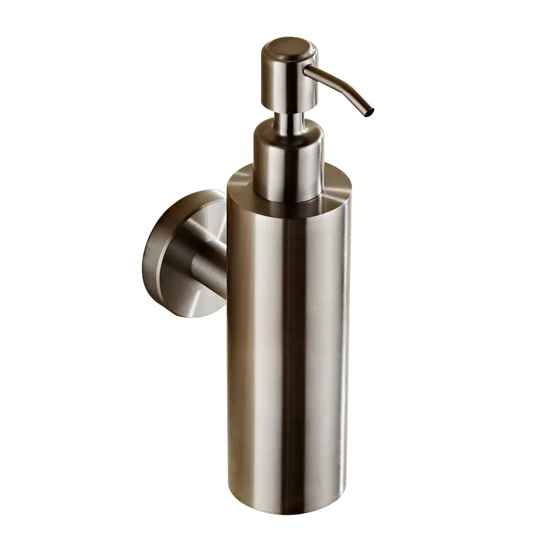 200ml Wall Mounted Shower Bottle Pump Stainless Steel Shampoo Dispenser Brushed/ ChromeLiquid
