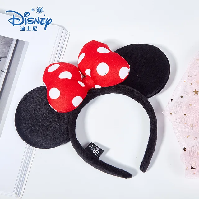 Disney Mickey Mouse Headband Bow Hair Minnie Mouse Ears Headband Cosplay Hair Accessories Pretend To Play Toys For Kids Gift 4