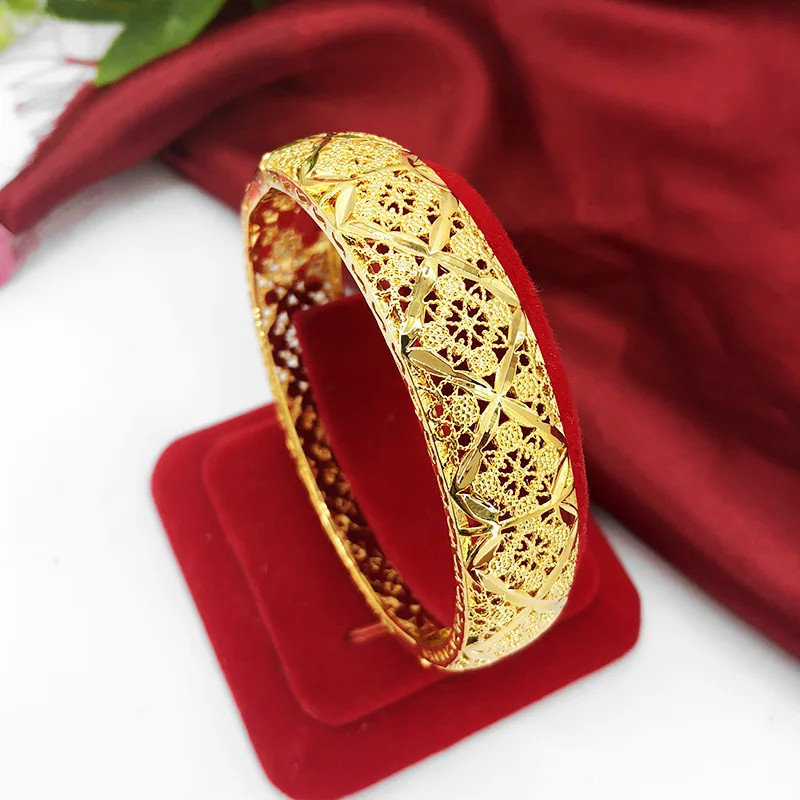 Новые модные женские роскошные золотые турецкие ювелирные изделия мусульманские браслеты в эфиопском африканском стиле женский браслет в дубайском стиле вечерние свадебные подарки - Окраска металла: 1 PC