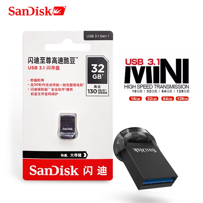 bøf Forinden Blodig Sandisk Usb 3.1 Flash Drive 256gb Cz430 Super Mini Pen 16gb 32gb 64gb 128gb  - Usb Flash Drives - Aliexpress