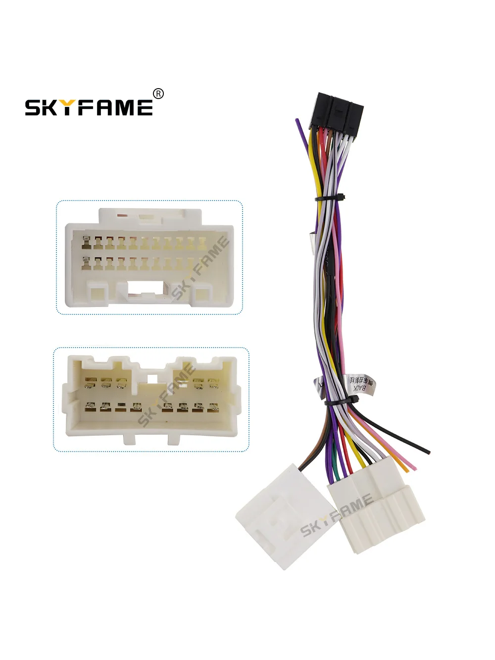 SKYFAME 16Pin Car Stereo Wire Harness Adapter Power Cables For Mitsubishi Sport Grandis