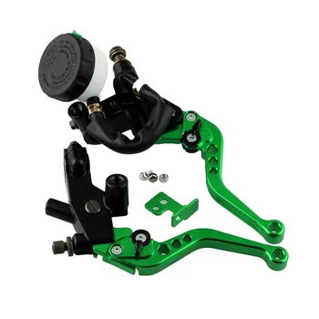 

1 Pair 7/8 Inch 22mm Front Brake Clutch Master Cylinder Lever for Bike Scooter ATV Aluminum Alloy Motorcycle Parts (Green)