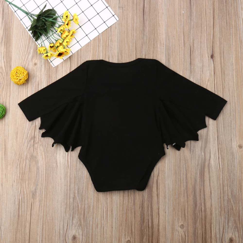 Newborn Baby Halloween Bat Clothes Girl Boy Brother Sisters Romper T-Shirt Tops Casual Cool Costume Party Clothes 3M-5Y 2019 New