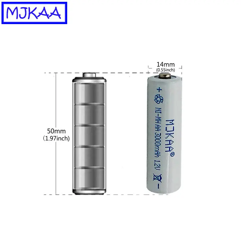 MJKAA 8 шт. AA 1 2 V Ni MH 3000mAh аккумулятор 2A аккумуляторные батареи для дистанционного