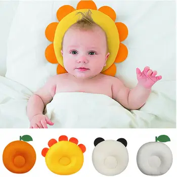 

Baby Cute Cartoon Pillow Babies Breathable Positoner Pillows Anti Flat Head Syndrome Neck-Support Cushion Head Protection