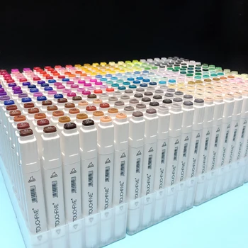 

TouchFive 30/40/60/80 Colors Markers Set Dual Headed Sketch Markers Oily Alcohol Based Ink Professional Art Supplies for Drawing