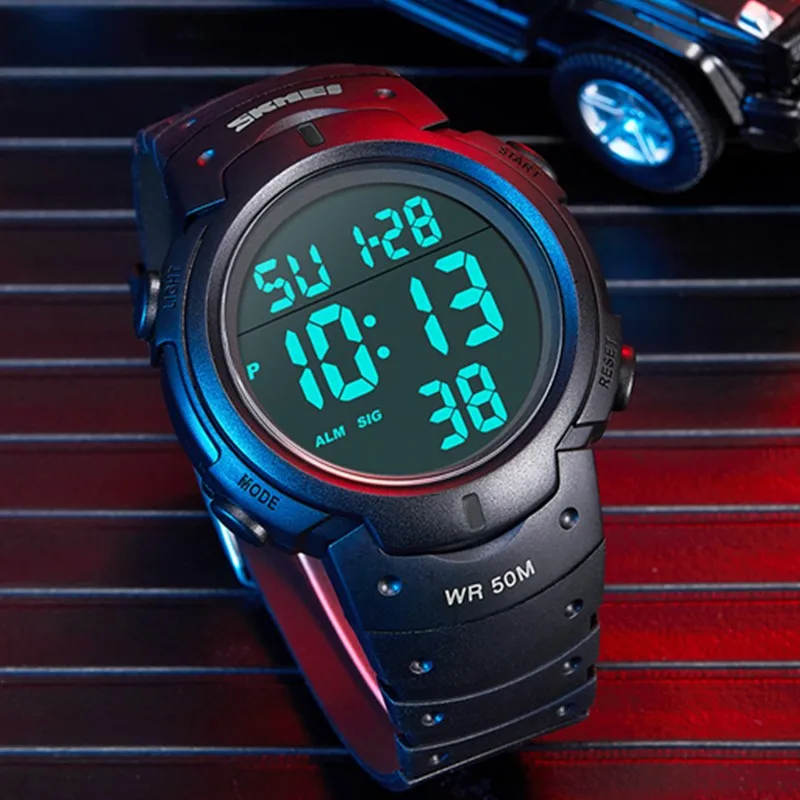 Relojes Para Hombre Militar 50 M Impermeable Deporte Cronómetro Alarma LED Reloj  Digital Hombres Reloj De Esfera Grande Para Hombre Relogio Masculino De  37,29 €