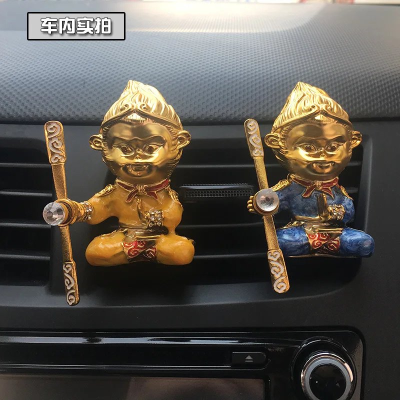 Металлическая вращающаяся воздушная розетка автомобильный ароматизатор обезьяна солнце Wukong благовония авто украшение духов