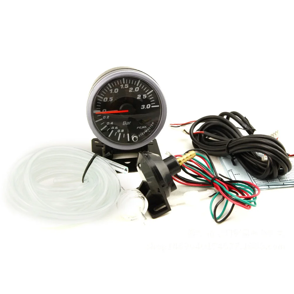 2," 60 мм 3,0 бар автомобильный Boost Gauge двойной светодиодный дисплей с пиковым Предупреждение лом