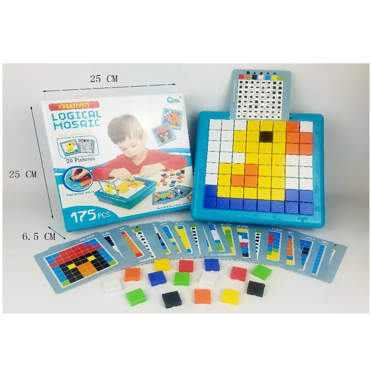 

Early Education Thinking Logic Jigsaw Puzzle Mushroom Nail Power Strip Mosaic Square Children Building