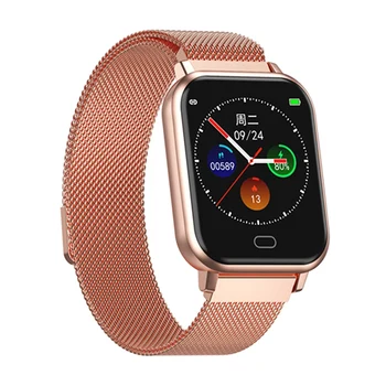 

Bakeey Watch 6 Full Steel Wristband Heart Rate Blood Pressure Oxygen Monitor buletooth Music Control Smart Watch for Women Men