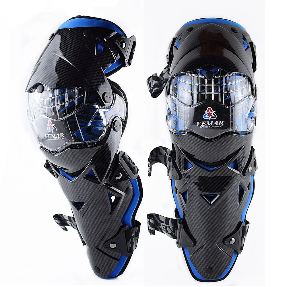 VEMAR мотоциклетный мужской защитный наколенник защита для внедорожника для мотокросса joelheira Защитное снаряжение гоночный наколенник rodillera - Цвет: blue