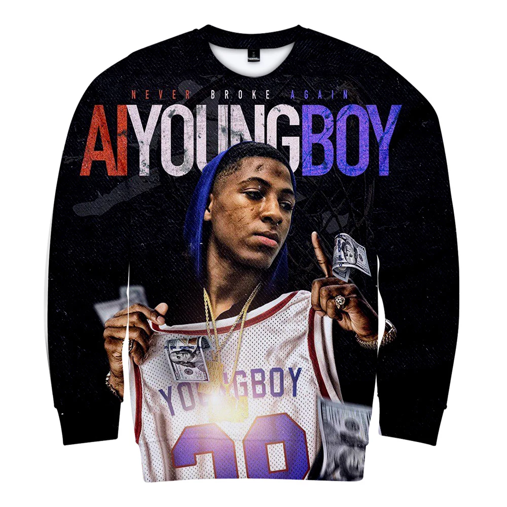 YoungBoy Never Broke Again2019, Новая Модная стильная толстовка с капюшоном, худи с 3D принтом, Harajuku, уличная одежда