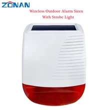 Sirène anti cambriolage, haut parleur sans fil, wi fi, 4G, GSM, système d'alarme de sécurité domestique, étanche, avec Flash lumineux, pour l'extérieur, 433MHz