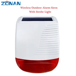 433MHz Outdoor Solar Waterproof Siren Wireless Light Flash Strobe Loudspeaker for Home Burglar Wifi 4G GSM Alarm Security System