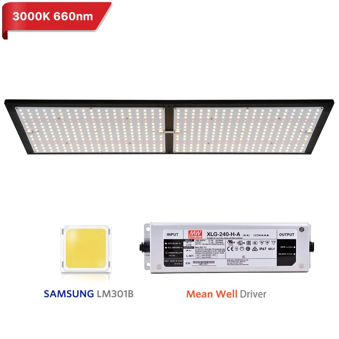 Meanwell драйвер 120 Вт/240 Вт samsung Квантовая плата LM301B V2 полный спектр светодиодный светильник для выращивания овощей и цветов