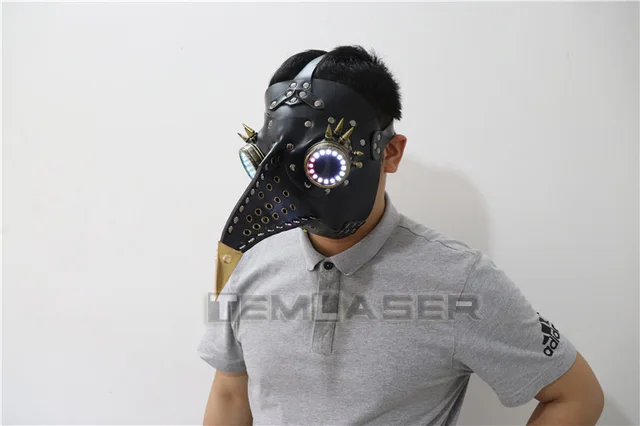 ペストマスク スチームパンク ゴシック レザーマスク ブラウン Amazon