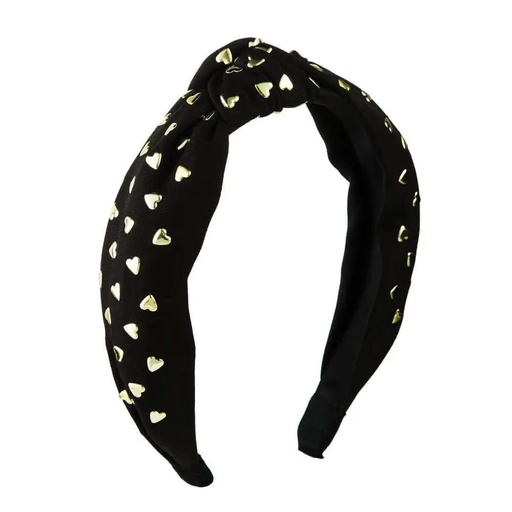 1 Женщины Твист Hairband сердце головная лента с бантом крест TiesCloth обруч для волос Обручи - Цвет: 1