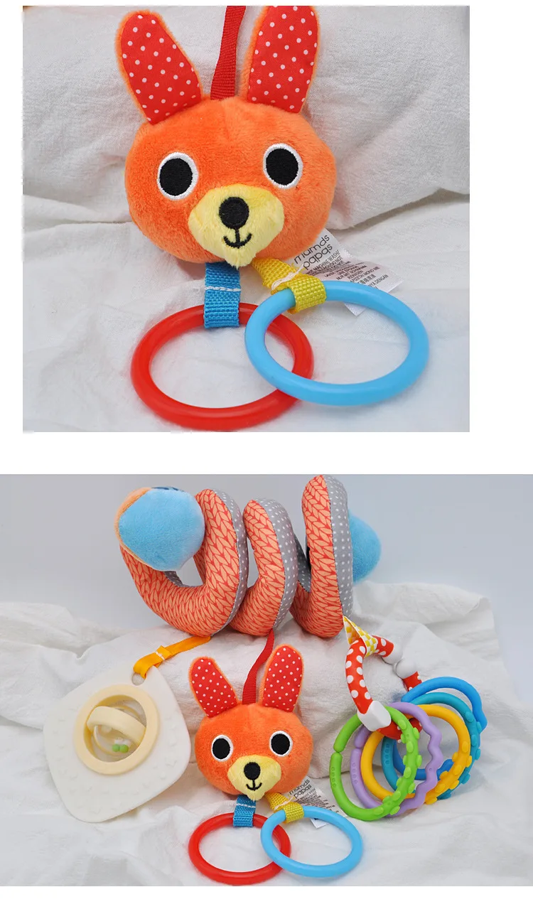 Детские игрушки подвесная спиральная коляска-погремушка милые животные радио-няня кровать детские игрушки 0-12 месяцев Новорожденные