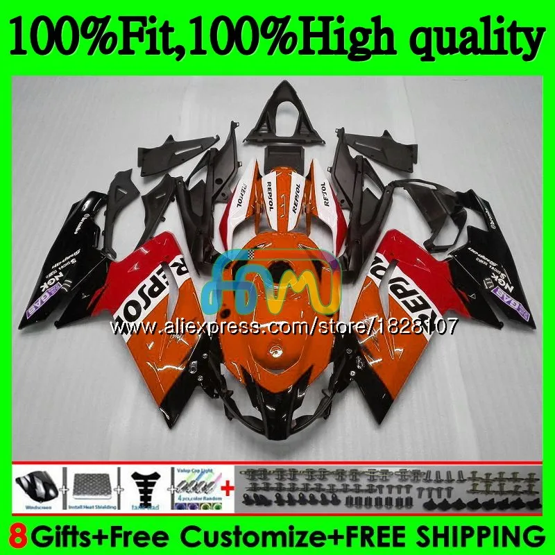 Инъекции для Aprilia RS-125 темно orange RS125 06 07 08 09 10 11 61BS образования легкой пены. 3 RS4 RSV125 RS 125 2006 2007 2008 2009 2010 2011 обтекатель