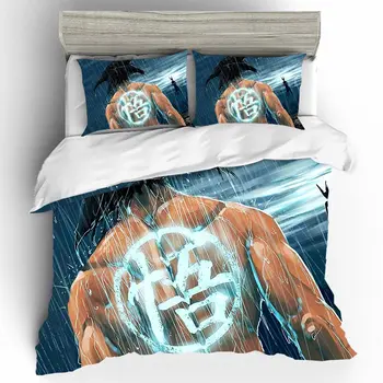 

Dragon Ball Anime Couple King Size Bed Linen Sets Home Textiles 3D Duvets and Linen Set For Hotel Bedding Sets Luxury Bed Linen