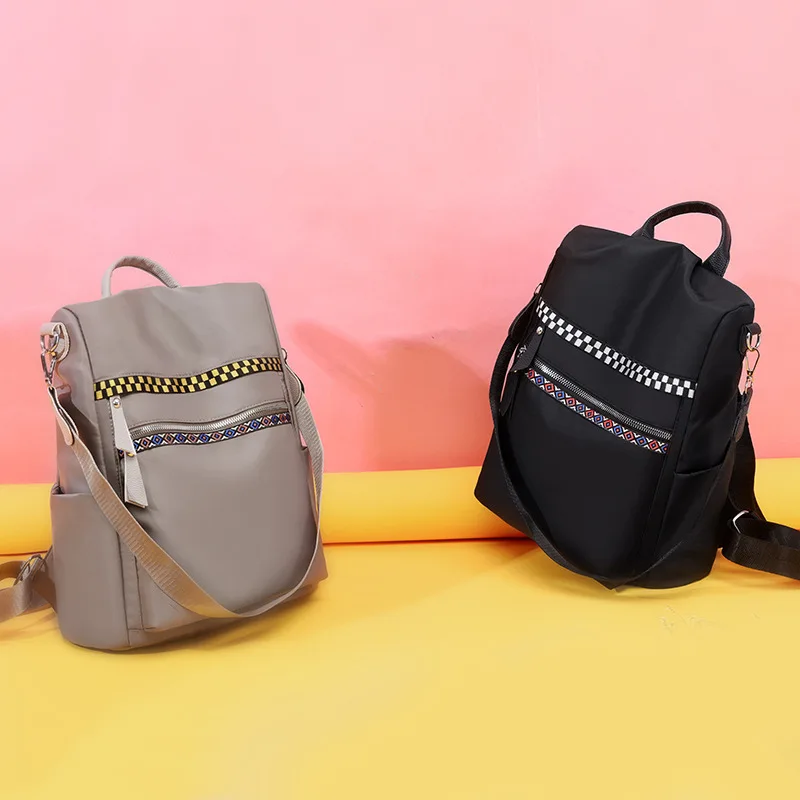 

2019 New Style Ambassador Han Capacity Backpack Women's Casual Waterproof Oxford Cloth Multi-functional Backpack Trend Travel Ba