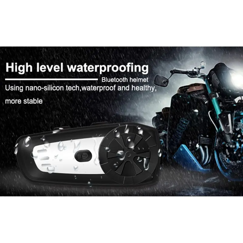 Мотоциклетный шлем Интерком M6 Bluetooth гарнитура Водонепроницаемый Переговорная Гарнитура Walkie Talkie 4 цвета