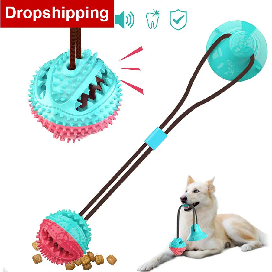 suction cup tug dog toy with Suction Cup Push Elastic Ropes Pet Tooth Cleaning Chewing Playing IQ Treat Puppy Cats Toys