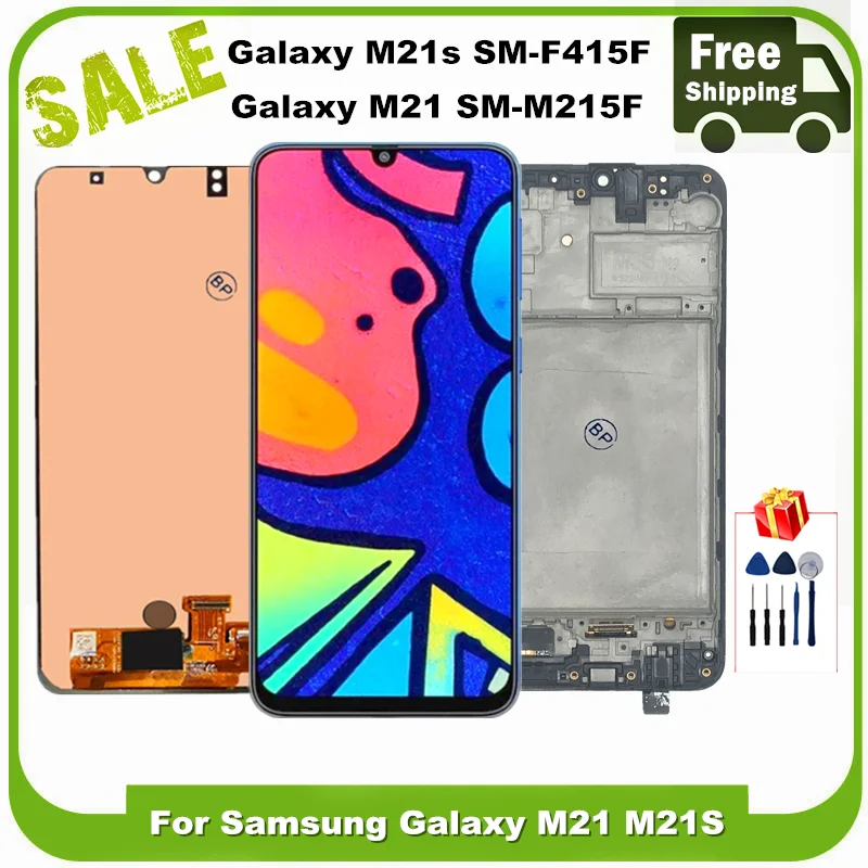 Super Amoled 6 4 M21s Sm F415f Display For Samsung Galaxy M21 Sm M215f Ds Display Touch Screen Digitizer Assembly Mobile Phone Lcd Screens Aliexpress
