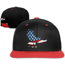 Бейсбольные кепки унисекс с плоскими полями и флагом американского Орла, регулируемые кепки в стиле хип-хоп из хлопка
