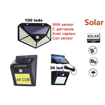 

Solar Light LED Outdoors Solar Garden Light Waterproof PIR Motion Sensor Wall Lamp Spotlights Emergency Street Solar Lamp indoor