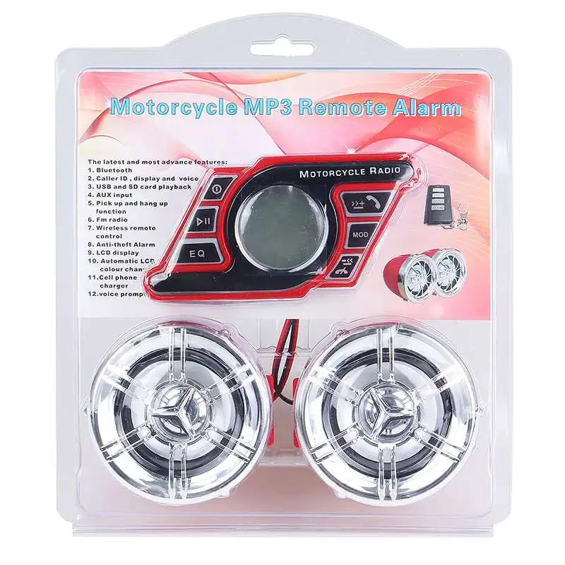 Система сигнализации мотоциклетная Водонепроницаемая с bluetooth 5 0 FM радио и mp3