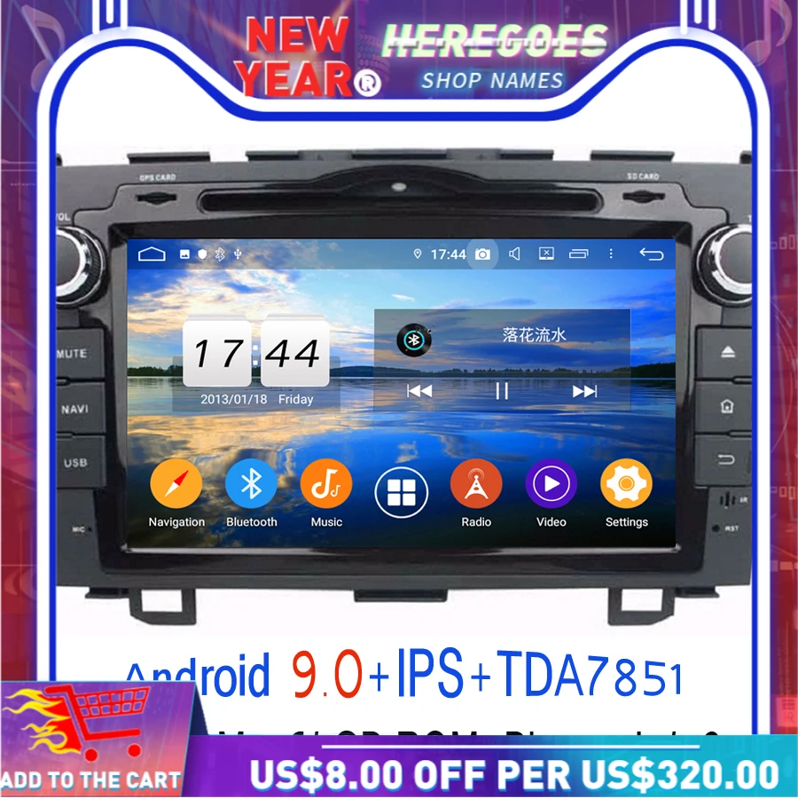 DSP Android 10 0 RAM Octa Core для Honda CRV CR V 2006 2011 Автомобильный DVD плеер GPS Glonass Map RDS радио wifi luetooth