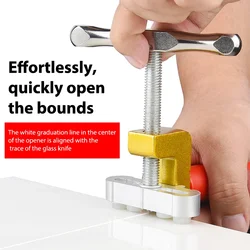 Profissional handheld mão aperto cabeça óleo cheio de diamante vidro telha cortador função 2 em 1 ferramentas multifuncional cortador de rolo