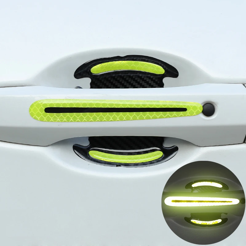 Car Handle Reflective Strips Warning Stickers For Mitsubishi Asx Lancer 10 Outlander Pajero Sport 9 Colt Carisma Galant Grandis |