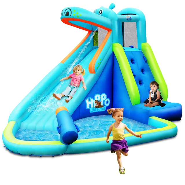 Inflatable-Kids-Hippo-Bounce-House-Slide-Climbing-Wall-Splash-Pool-w-Bag.jpg