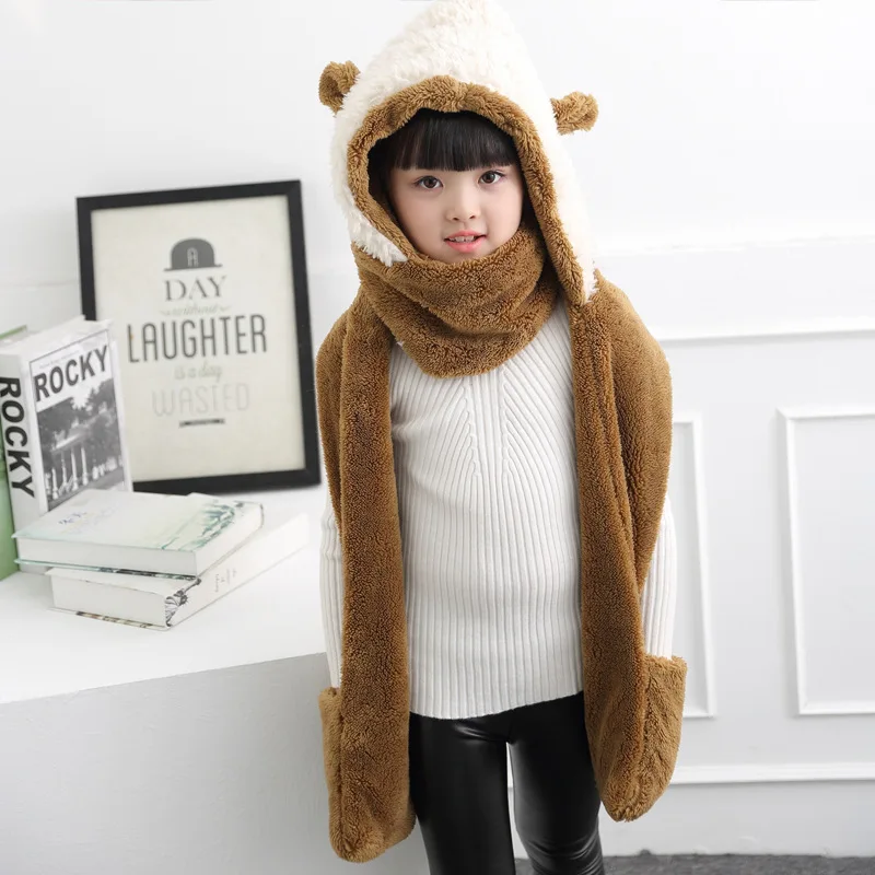 brown winter new scarf for women thick warm double side cashmere scarves lady shawls and wraps pashmina soft long size bandana - Цвет: brown