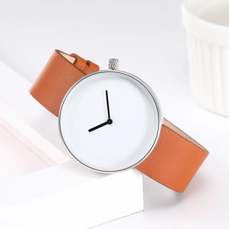 2022 Dating casual fashion minimalist quartz Vintage leather bracelet male watch female watch corelogio masculino reluple watch