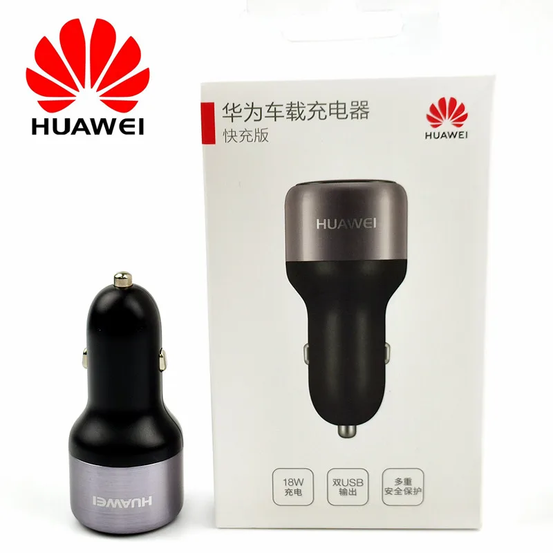 Оригинальное автомобильное зарядное устройство Huawei 18 Вт 9 В/2 А с двумя Usb портами