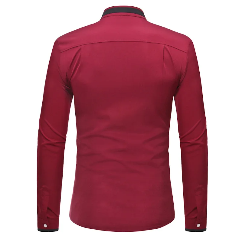 Модная черная шелковая атласная рубашка для мужчин Camisa Masculina, брендовая приталенная Мужская рубашка с длинным рукавом, деловые повседневные рубашки для мужчин