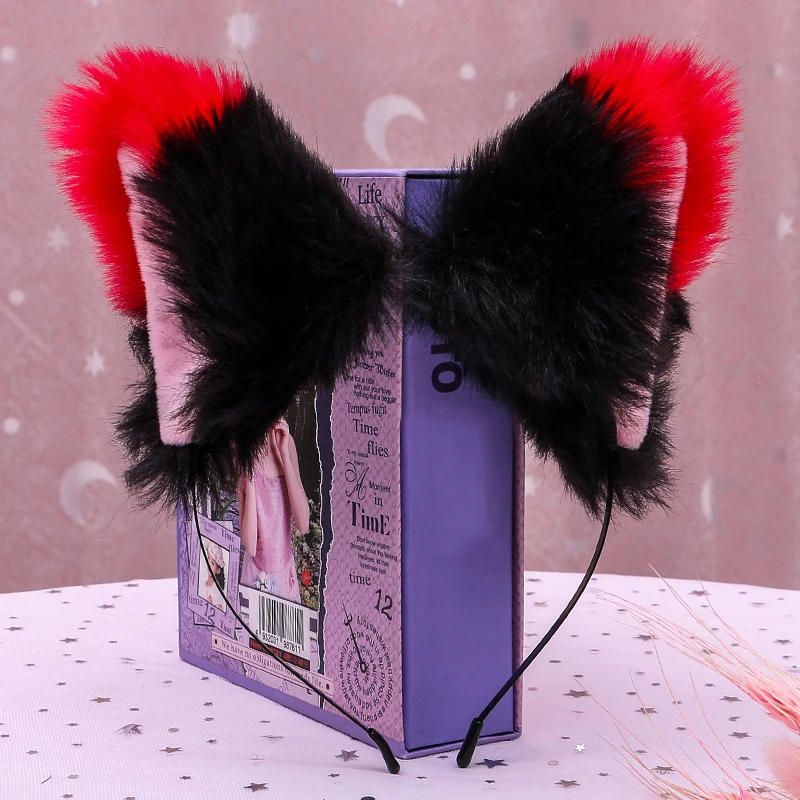 Cosplay Party Head Band Costume Cat Fur Ear Hair Wear Hair Hoop Women Girls Hairpin Plush Headbands Handmade Hairband Headwear