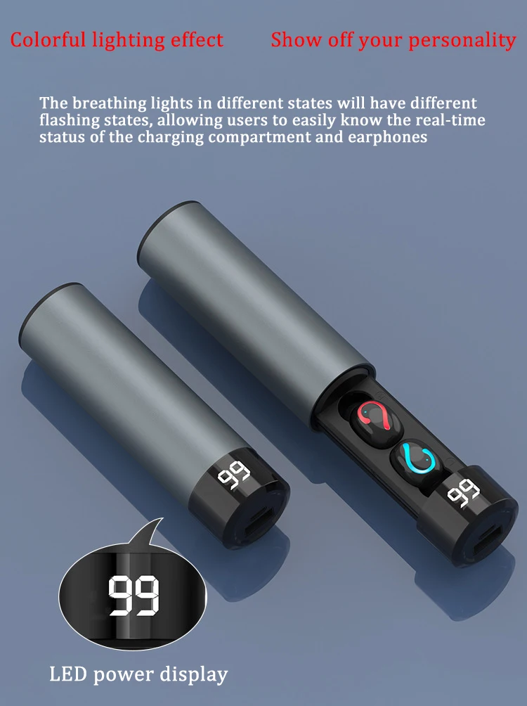 3D Stereo Headphone Wireless Bluetooth V5 0 Earphone Mini Earbuds With Mic Charging Box Sport Headset For Smart Phone