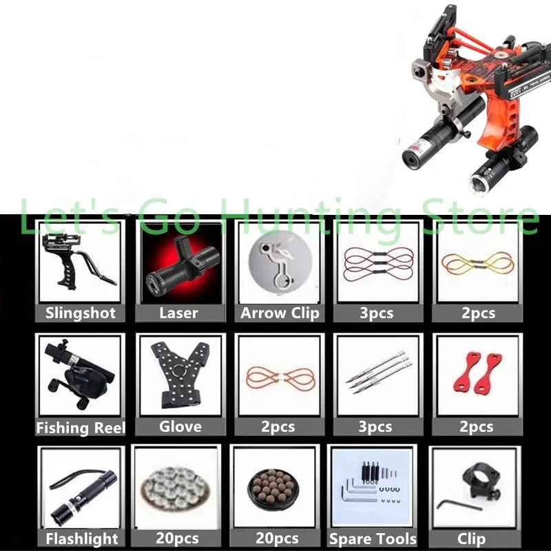 

slingshot catapult Professional Stainless Steel Hunting Slingshot With Spring Large Power Catapult Outdoor Slingshots