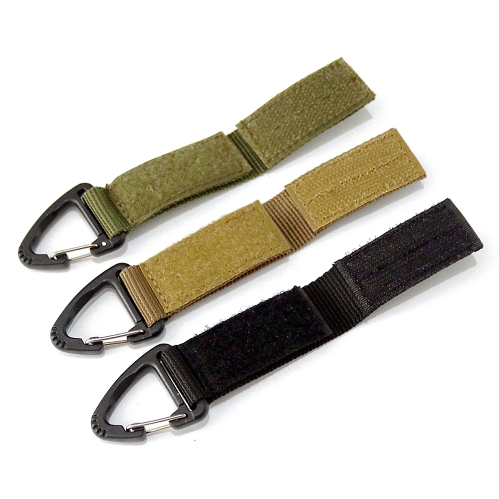 Climbing Carabiner Outdoor Tactical Webbing Buckle Nylon Carabiner Keychain Multi Functional Mountaineering Tactical Keychain MOLLE Belt Key Clasp