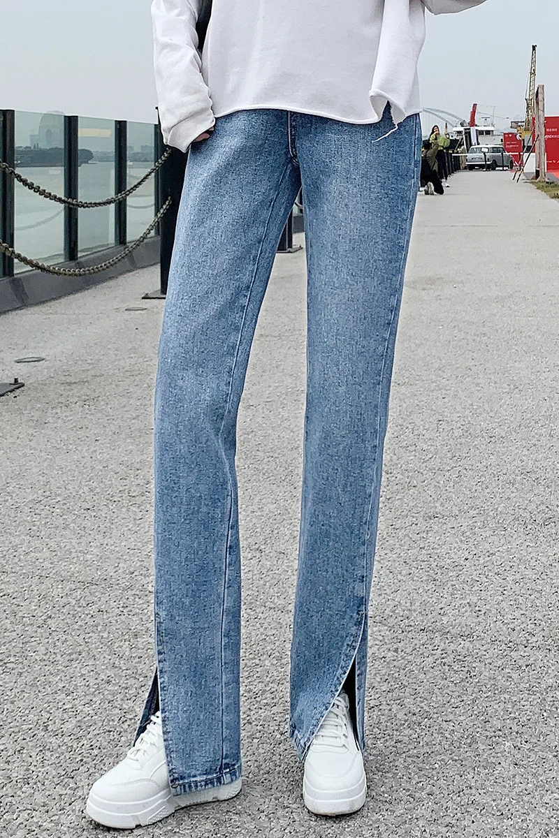 Celana Jeans Wanita Celana Flare Hitam 