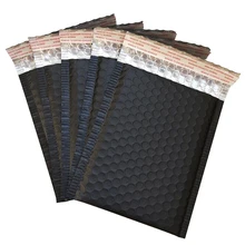 60 шт 150x180 мм матовые черные Пузырьковые конверты, сумки для почтовых отправлений, мягкие почтовые конверты с пузырьками, почтовые пакеты из алюминиевой фольги