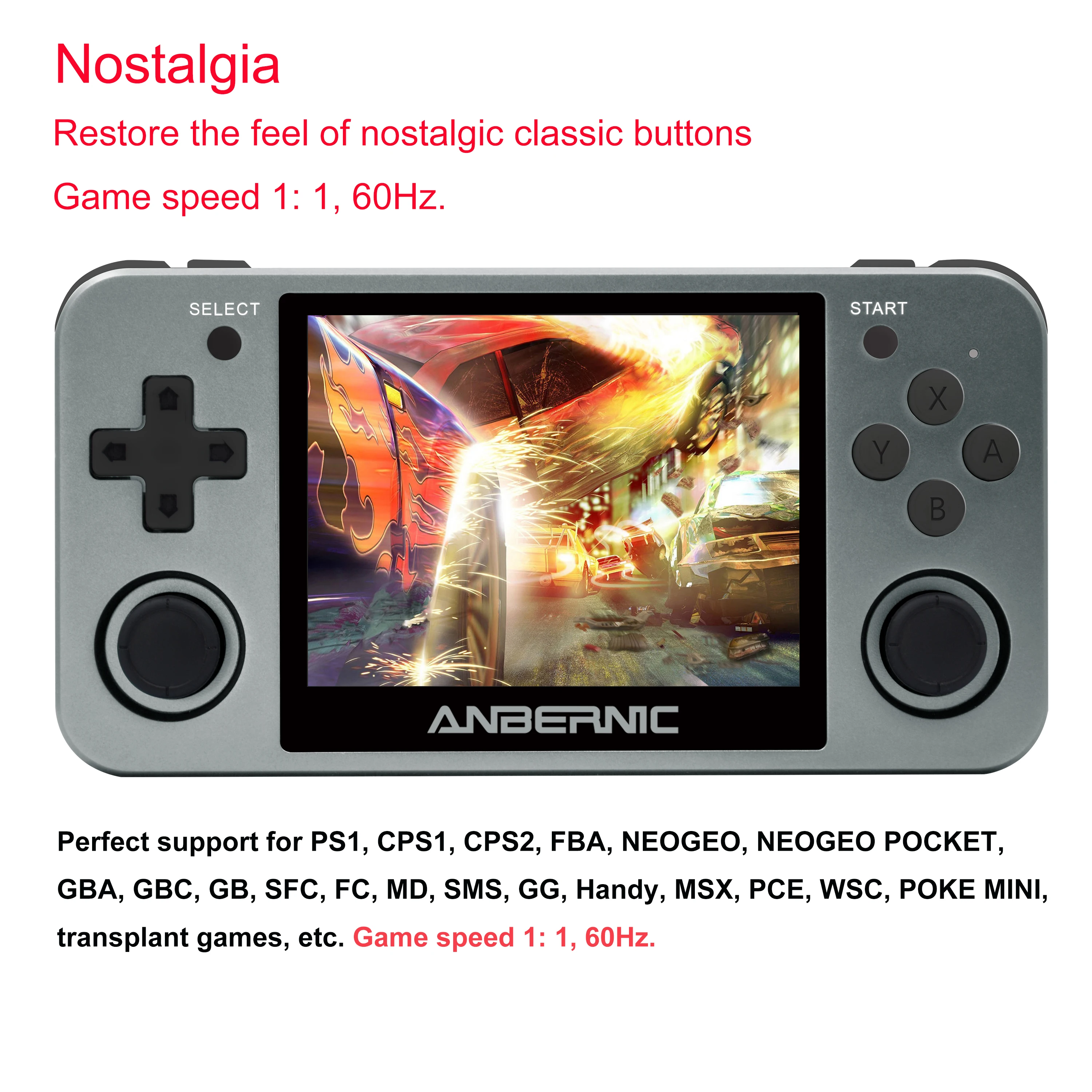 ANBERNIC Ретро игра RG350m видео игры обновление hdmi Игровая консоль ps1 64bit opendingux 3 5 дюйма