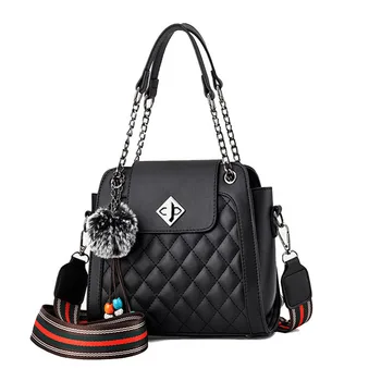 

Fashion Messenger Shoulder Bags Ladies Chains Female Totes Top-handle Simple Women's Handbags Plaid Casual Crossbody Bags Wild
