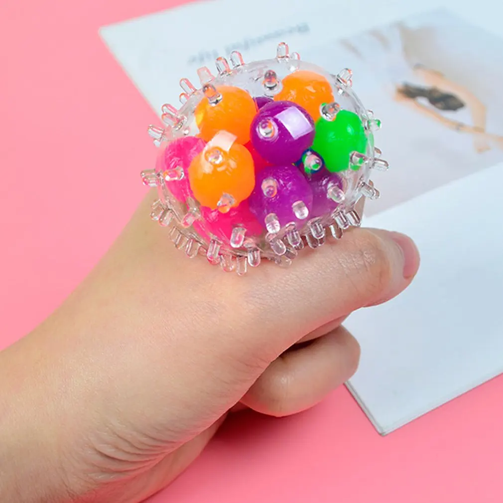 

New Soft Stress Relief Dough Balls Colors Changing Stress Ball For Kids And Adults Funny Toy TPR Decompression Toy